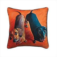 Double Dachsies Dachshund Pillow
