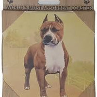 Pit Bull Brindle Coaster Sq.