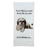 Every Bite Towel- Tan/White Shih Tzu Puppy