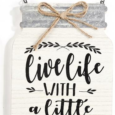 Jar Shaped Wall Sign