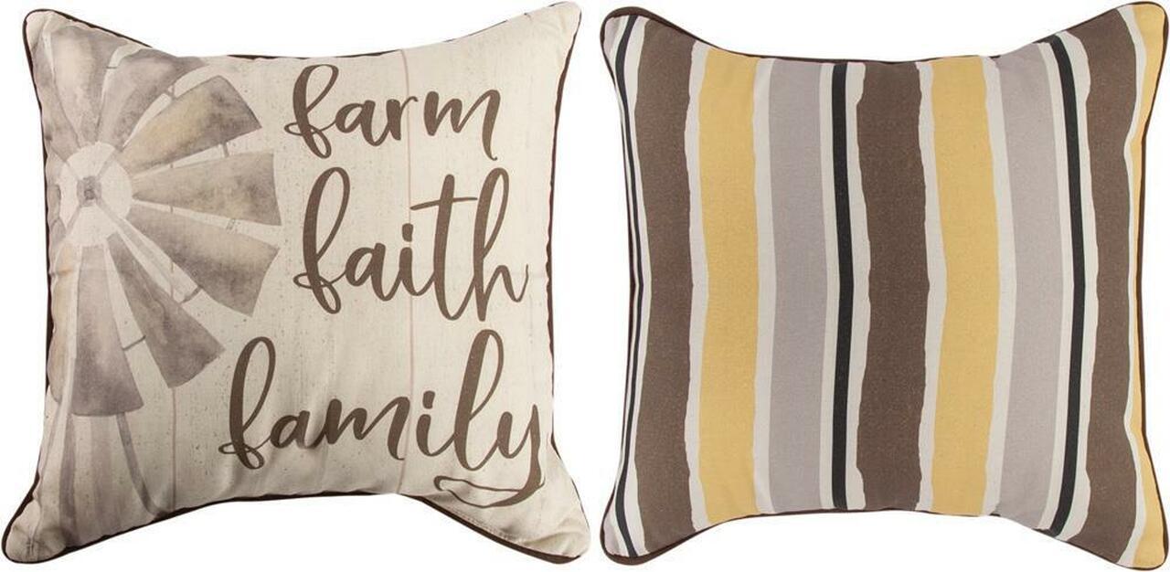 Farm Faith Family Pillow