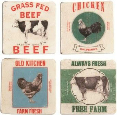 Farm Fed Coaster Set of 4