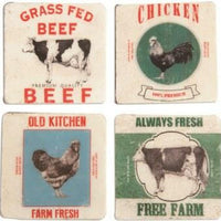 Farm Fed Coaster Set of 4