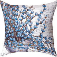 Farmhouse Blue Flowers Pillow