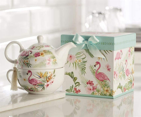 Flamingo China Tea Set for One