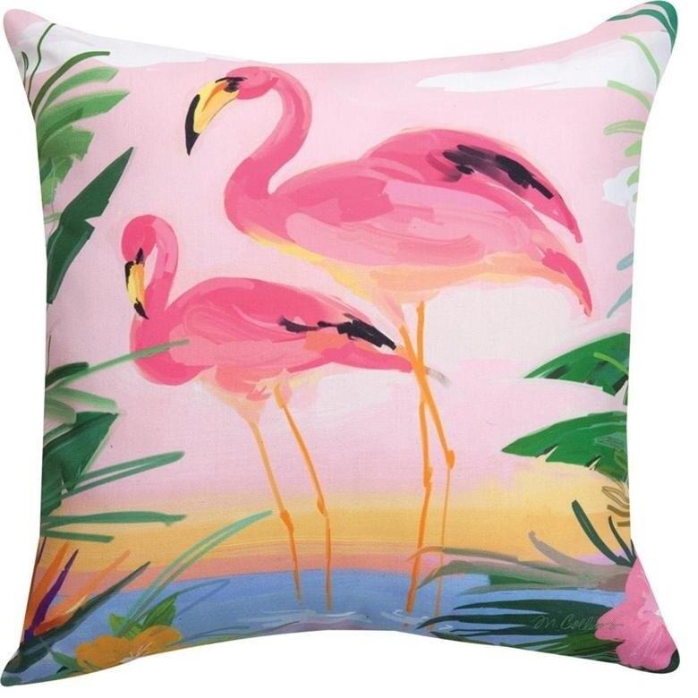 Flamingo Garden Pillow