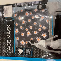 Flower Fashion Mask-White/Black