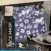Flower Fashion Mask-White/Blue