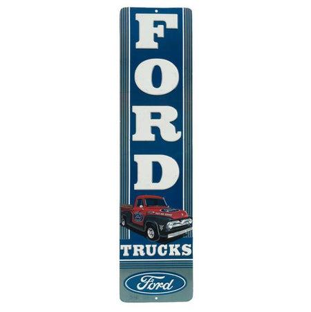 Ford Trucks Vertical Embossed Metal Sign