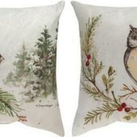 Forest Owl/Cardinal Pillow