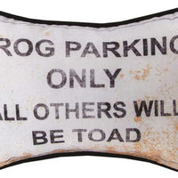 Frog Parking Only Word Pillow
