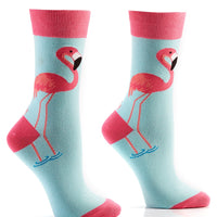 Women Crew Sock Flamingoes