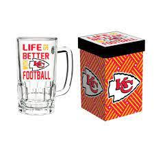 Glass Tankard Cup- Kansas City Chiefs