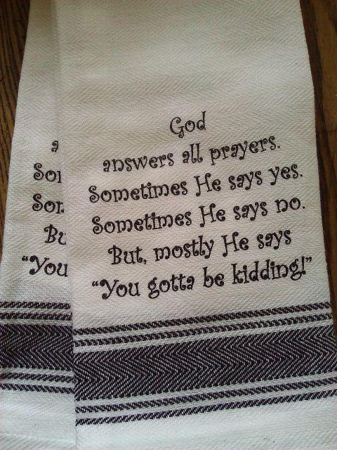 God Answers Prayers Towel