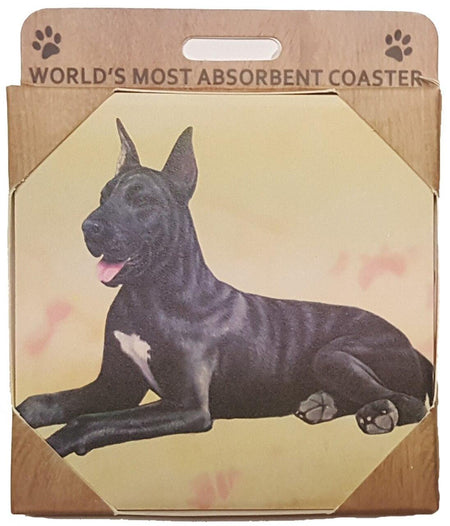 Great Dane Black Coaster Sq.