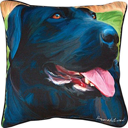 Handsome Black Lab 18" Pillow