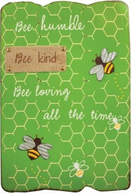 Humble Bee Wood Sign