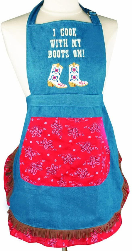 I Cook With My Boots On Apron