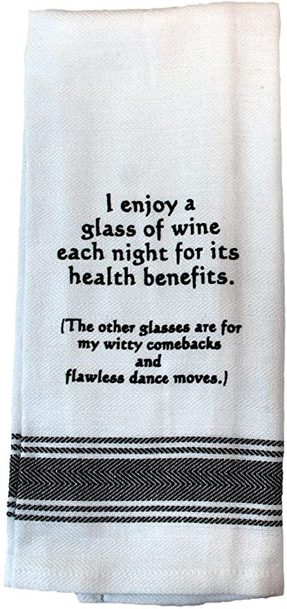 I Enjoy A Glass Of Wine... Tea Towel