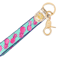 Key FOB- Pineapple/Stripes