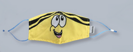 Kids' Emoji Mask- Yellow Wed.
