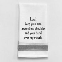 Lord/Hand Over Mouth Tea Towel
