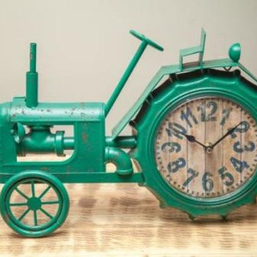 Green Tractor Clock