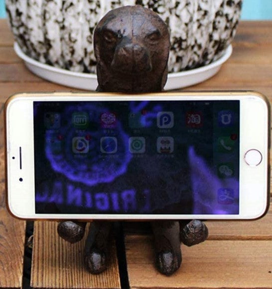 Cast Iron Dog Phone Stand