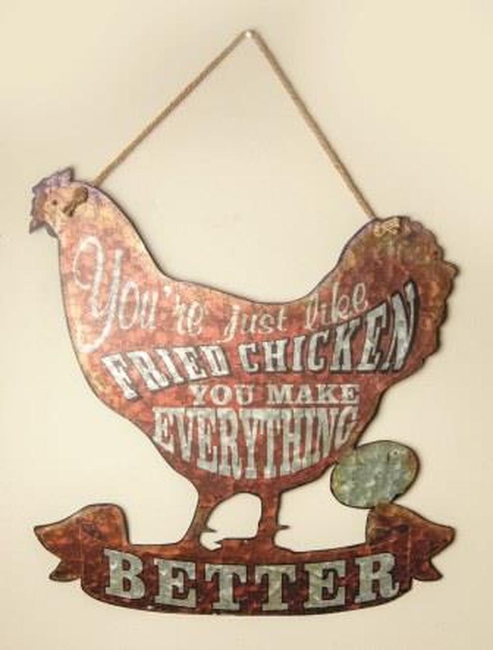 Metal Fried Chicken Sign