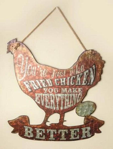 Metal Fried Chicken Sign