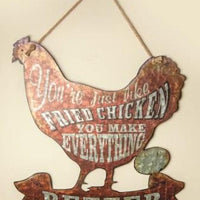 Metal Fried Chicken Sign