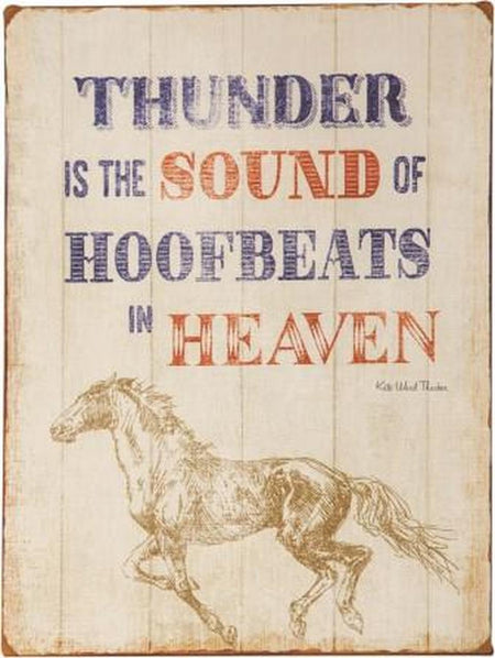 Hoofbeats Metal Wall Sign