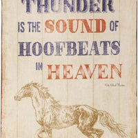 Hoofbeats Metal Wall Sign