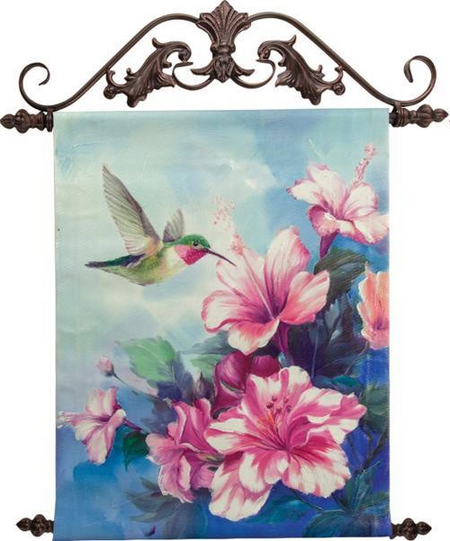 Hummingbird Canvas Art Blue Tail