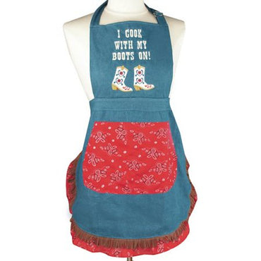 I Cook With My Boots On Apron