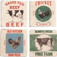 Farm Fed Coaster Set of 4