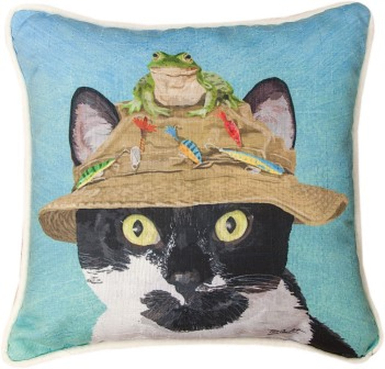 Cats In Hat with Frog Pillow