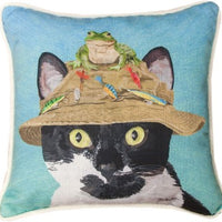 Cats In Hat with Frog Pillow