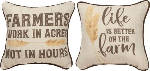 Farm Life Acres/Hours Pillowv