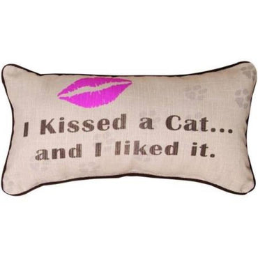 I Kissed A Cat Pillow