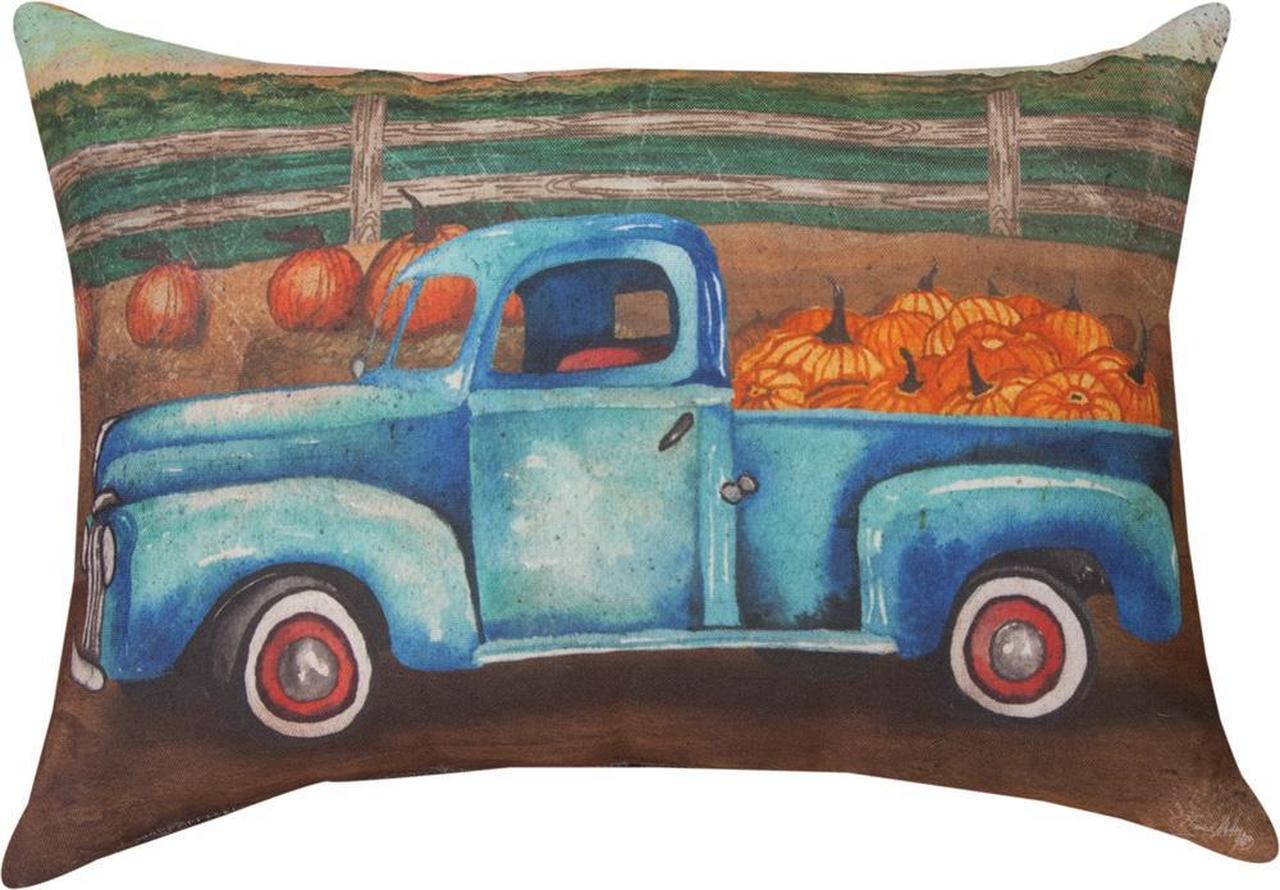 Truck and Barn Pillow
