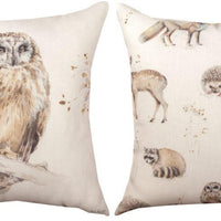 Owl Woodland Pillow