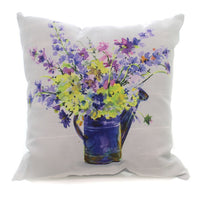 Purple Flowers in Watering Can