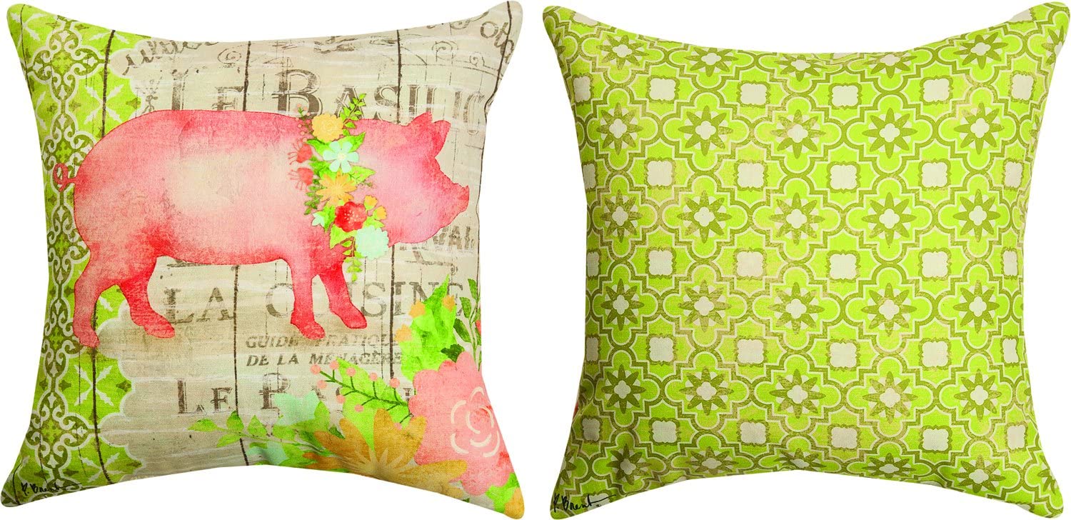 Farm Floral Pig Pillow