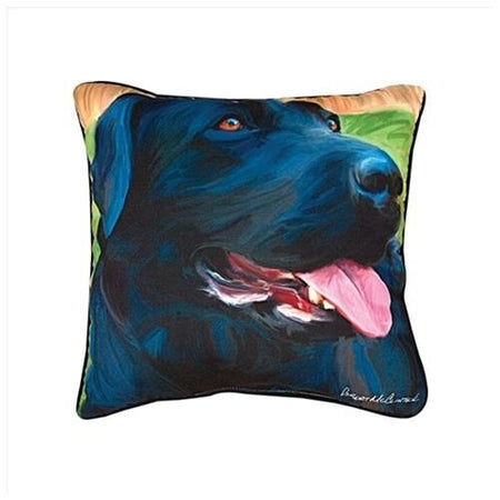 Handsome Black Lab 18" Pillow