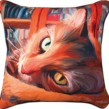 Kitty Yellow Cat Pillow