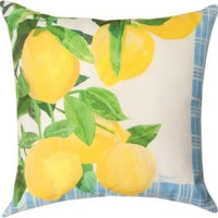Lemon Plaid Pillow