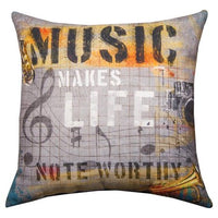 Music Makes Life Pillow