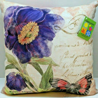 Harlequin Poppy Red Pillow
