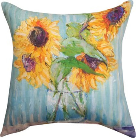 Sunflowers in a Vase Pillow